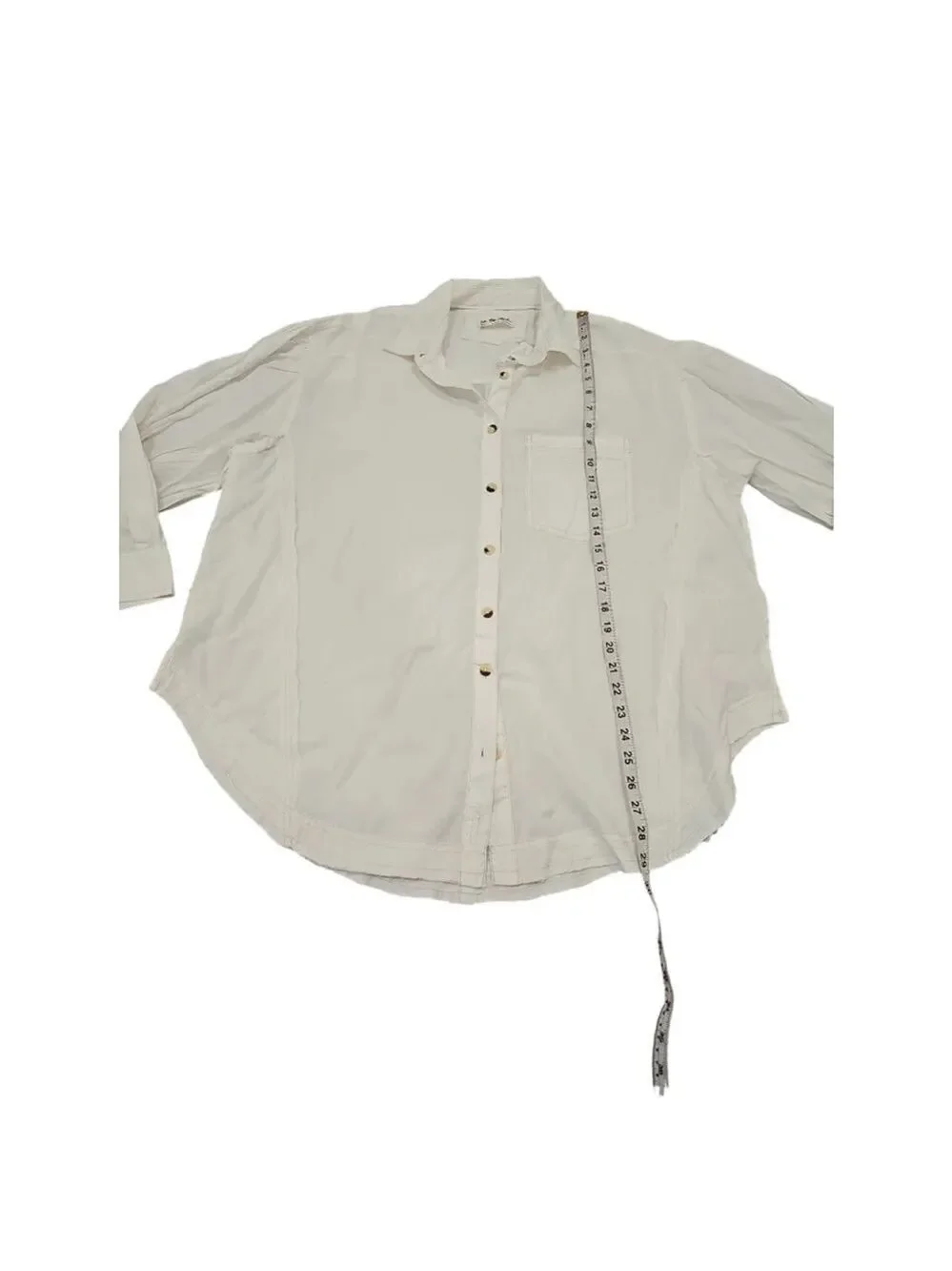 Free People Happy Hour Solid Poplin Top Sz S